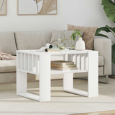 Stolik kawowy Biały 66 x 49,5 x 45 cm Drewno inżynieryjne