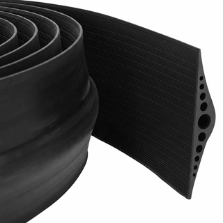 Uszczelka podłogowa do garażu Czarny 155 x 28 mm 4 m Guma EPDM