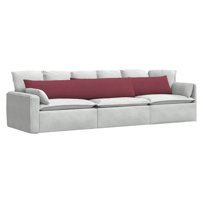 Poduszki na sofę 2 pcs Czerwone wino 200 x 40 cm tkanina