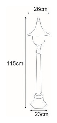 Niska zewnętrzna lampa stojąca K-8134 czarna z serii BOSTON KAJA