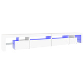 vidaXL Szafka pod TV z oświetleniem LED, biała, 290x36,5x40 cm