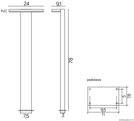 Lampa ogrodowa stojąca 17602-780 DG