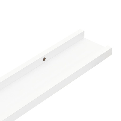 vidaXL Półki ścienne na zdjęcia, 2 szt., białe, 60x9x3 cm, MDF