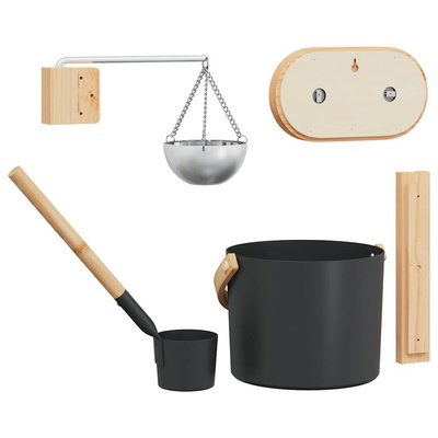 Zestaw akcesoriów do sauny 5 pcs Czarny