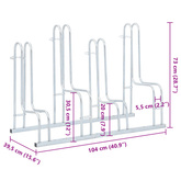 Stojak na 4 rowery, wolnostojący, stal galwanizowana