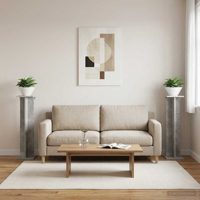 Stojak na rośliny 2 pcs Betonowy Szary 25 x 25,5 x 100,5 cm