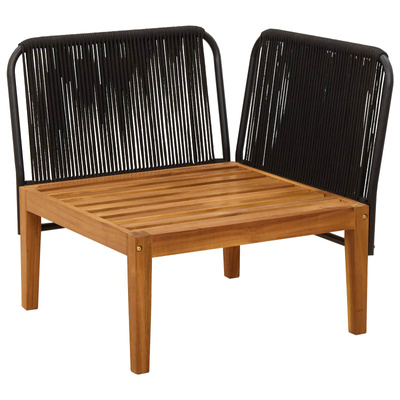 Sofa narożna do ogrodu z poduszkami naturalny