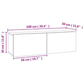 vidaXL Szafka pod TV, szarość betonu, 100x30x30 cm