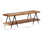 vidaXL Szafka pod TV, 160 x 40 x 50 cm, lite drewno z odzysku