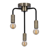 Lampa sufitowa patynowa + czarny mat 3xE14 Saga 33-01320