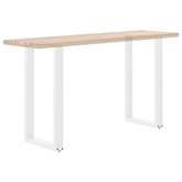 Nogi do stołu barowego w kształcie litery U 2 szt. Białe 50x(90-91) cm Stal