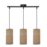 Lampa wisząca z abażurami Ballo czarna potrójna do jadalni