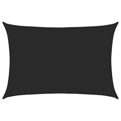 Żagiel przeciwsłoneczny, 160 g/m?, czarny, 5x7 m, HDPE