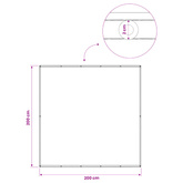 Ekran Prywatności Balkonowej 200 x 200 cm Tkanina z powłoką PU