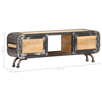 vidaXL Szafka pod TV, 120 x 30 x 42 cm, lite drewno mango