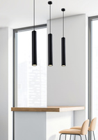 Lampa tuba wisząca czarna 40cm 1xGU10 Tubo31-78551