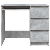 vidaXL Biurko, szarość betonu, 90x45x76 cm, materiał drewnopochodny