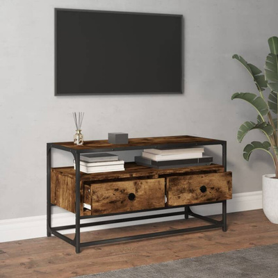 vidaXL Szafka pod TV, przydymiony dąb, 80x35x45 cm