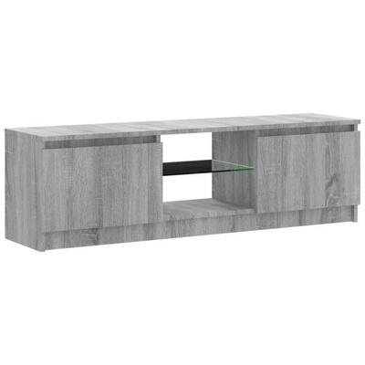 vidaXL Szafka pod TV z LED, szary dąb sonoma, 120x30x35,5 cm