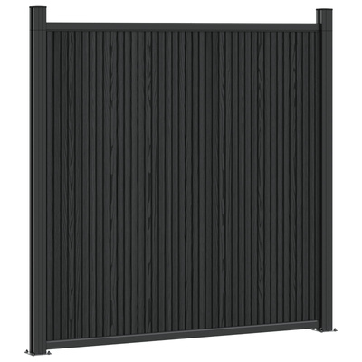 Panel ogrodzeniowy 7 szt. 1230 x 186,5 cm WPC i aluminium