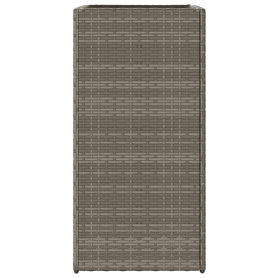 Donice ogrodowe, 2 szt., szare, 40x40x80 cm, rattan PE