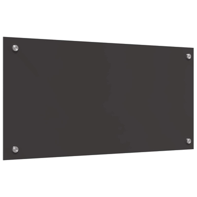 Panel kuchenny Ciemnoszary 80 x 40 cm szkło hartowane
