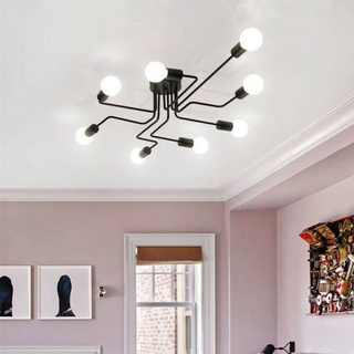 Lampa sufitowa żyrandol plafon pająk 8 ramion xloft
