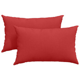 Poduszki na sofę 2 pcs Czerwony 50 x 30 cm tkanina