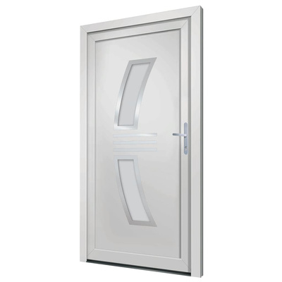 Drzwi wejściowe, białe, 98x200 cm, PVC vidaXL