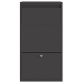 Skrzynka na przesyłki z drzwiami Czarny 44 x 22 x 82 cm Stal