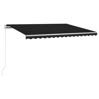 Automatycznie zwijana markiza, LED i czujnik wiatru, 350x250 cm vidaXL