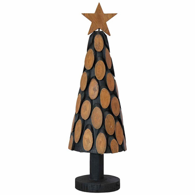 Choinka z podstawą Brązowy 61 cm Lite drewno tekowe