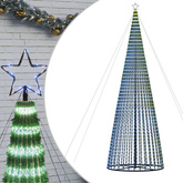 vidaXL Stożkowa choinka z lampek, 1544 niebieskich LED, 500 cm