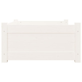 vidaXL Legowisko dla psa, białe, 75,5x55,5x28 cm, lite drewno sosnowe