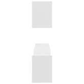 Półki ścienne, 2 szt., biały, 100x15x20 cm, Drewno inżynieryjne