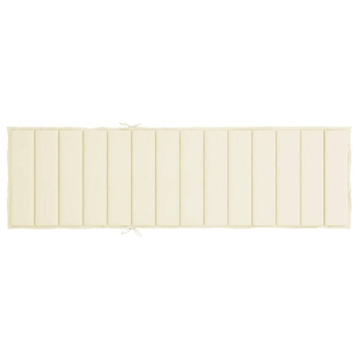 vidaXL Poduszka na leżak, kremowa, 200x60x3 cm, tkanina Oxford