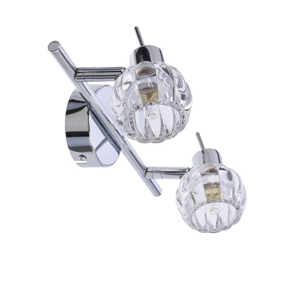 Lampa sufitowa Bombola listwa ze szklanymi kloszami regulowana 2-punktowa do korytarza
