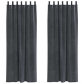 Zasłony zaciemniające 2 pcs Jasnoszary 140 x 225 cm Aksamit