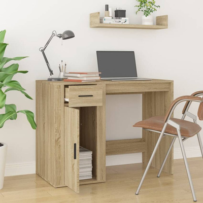 vidaXL Biurko, dąb sonoma, 100x49x75 cm, materiał drewnopochodny
