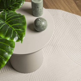 vidaXL Dywan IZA z krótkim włosiem, kremowy, Ø 120 cm