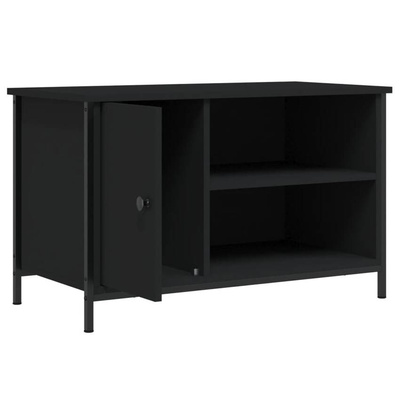 vidaXL Szafka pod TV, czarna, 80x40x50 cm, materiał drewnopochodny