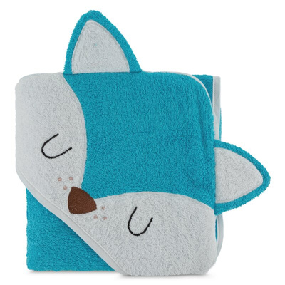 Ręcznik Kaptur niebieski 100x100