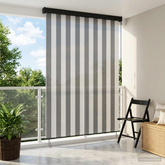 Roleta Antracytowy i biały 100 x 250 cm Materiał i Aluminium