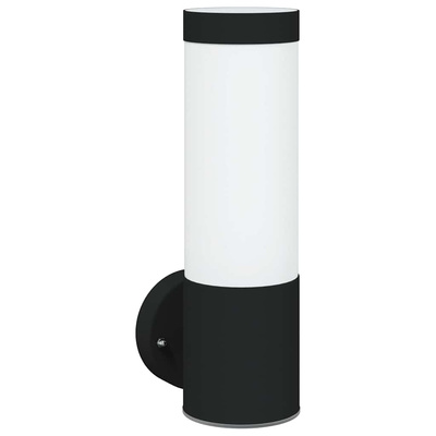 Zewnętrzna lampa ścienna 2 pcs Czarny 12 x 8,5 x 27 cm