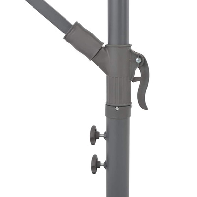Parasol wiszący z aluminiowym słupkiem, 300 cm, taupe