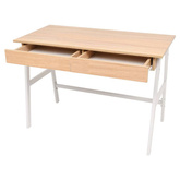 vidaXL Biurko 110 x 55 x 75 cm, kolor dębowy i biały