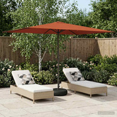Parasol ogrodowy z podstawą 200 x 300 cm Poliester Prostokątny