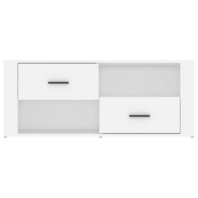 vidaXL Szafka pod TV, biała, 100x35x40 cm, materiał drewnopochodny wariant 4