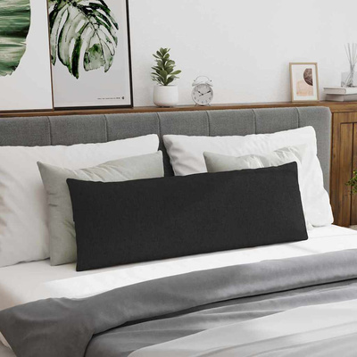 Poduszki na sofę 2 pcs Czarny 120 x 40 cm tkanina