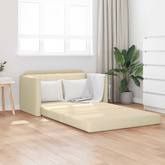 Sofa Bed Kremowy 124 x 71 x 78 cm tkanina